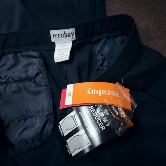 NWT Eccobay sz 18 blue pants with tummy reducer - Picture 3 of 3